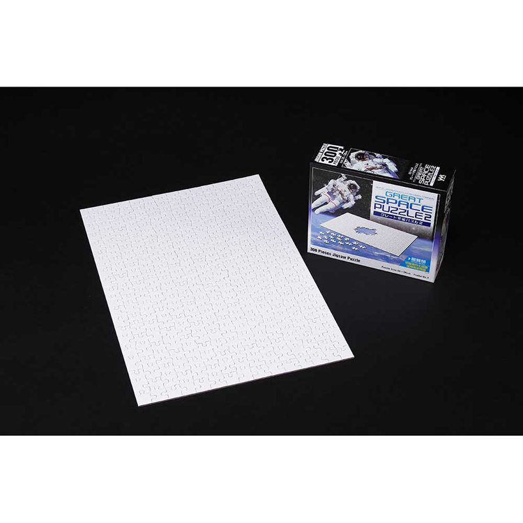 ジグソーパズル 300ピース 無地 26×38cm 真っ白 宇宙飛行士 試験 忍耐