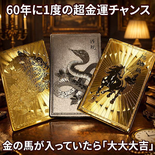 2026年福袋 3点(選択不可）/開運ゴールドプレート/護符=守護符/金運