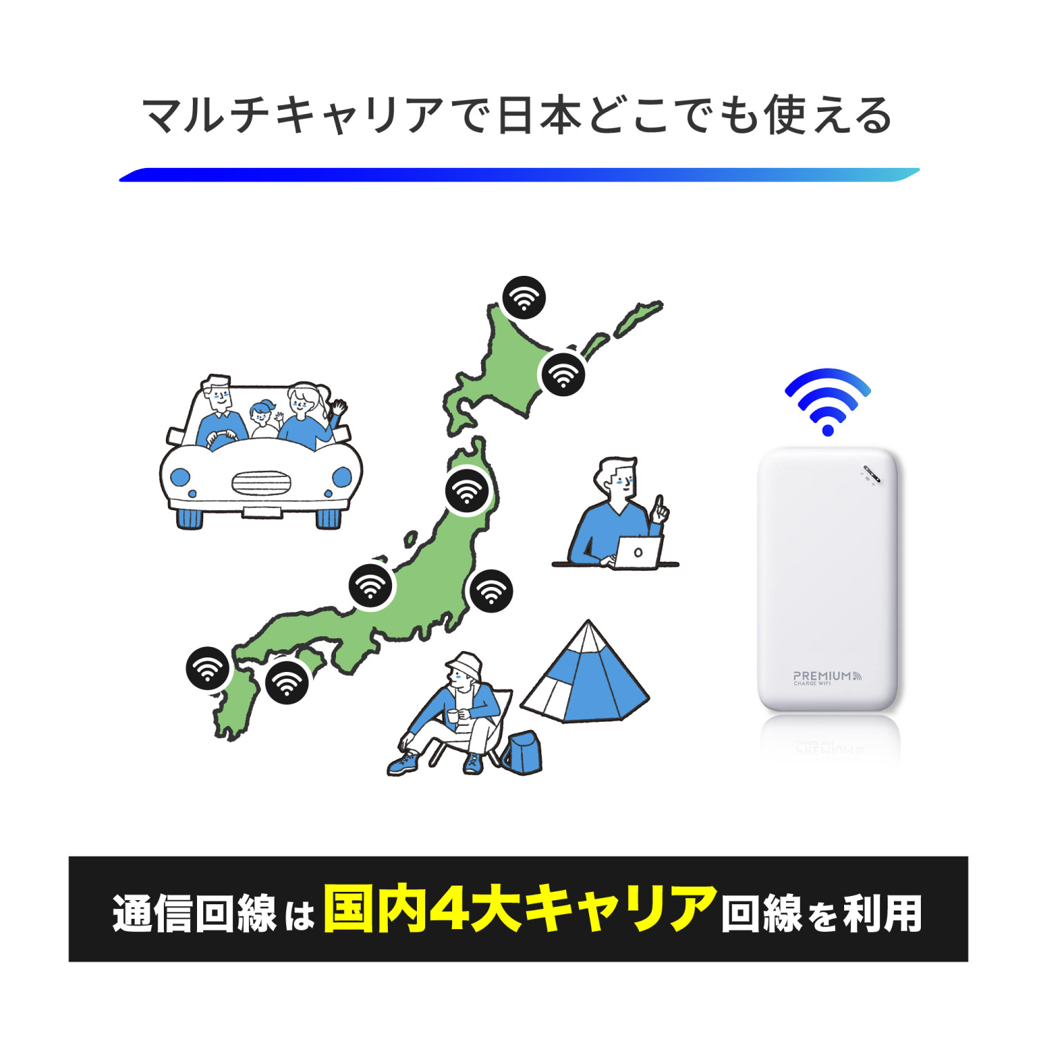 プレミアムチャージWIFI（PREMIUM CHARGE WIFI） ポケットWiFi 毎月