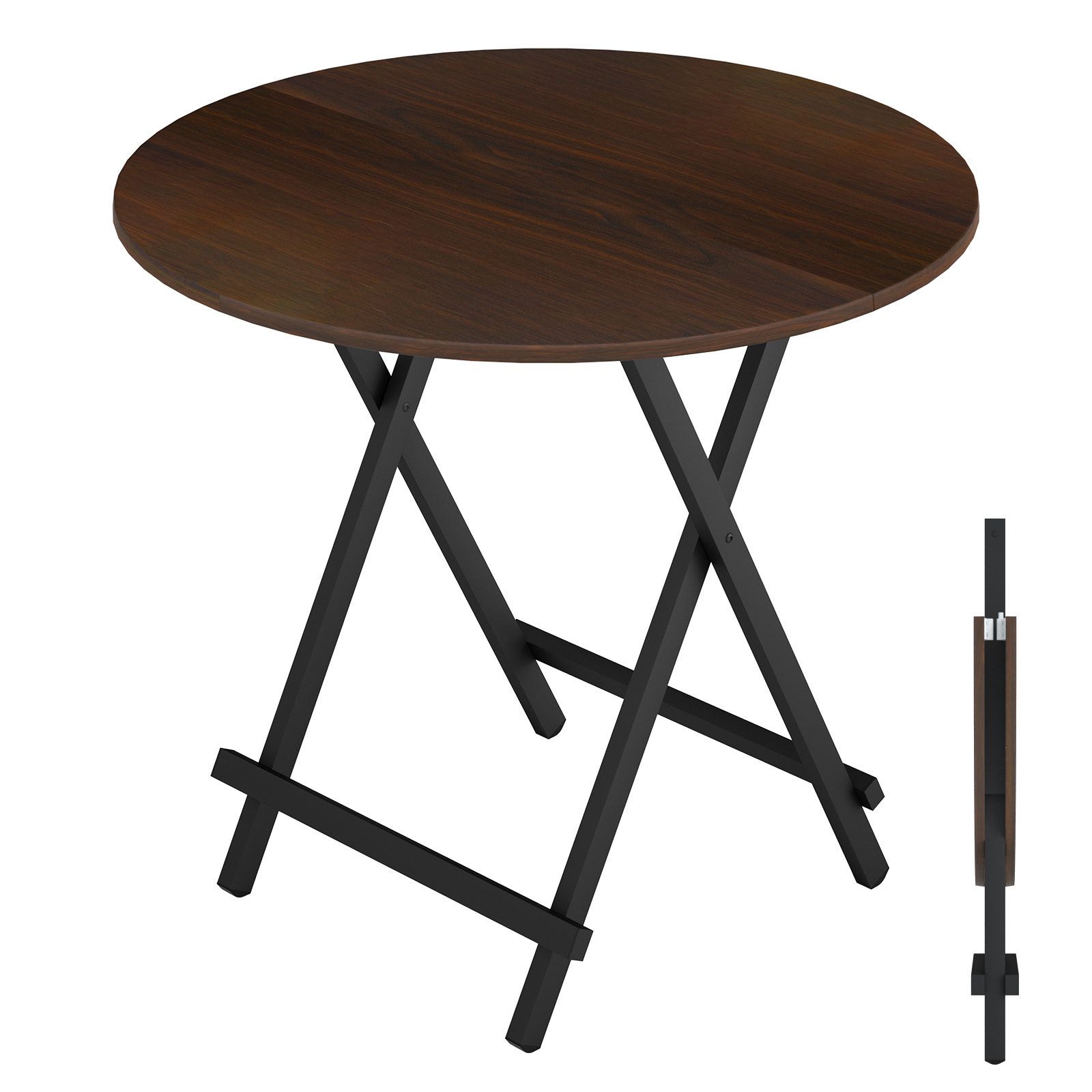 PROBASTO 折りたたみテーブル ダイニングテーブル 80 2人掛け 円形 丸