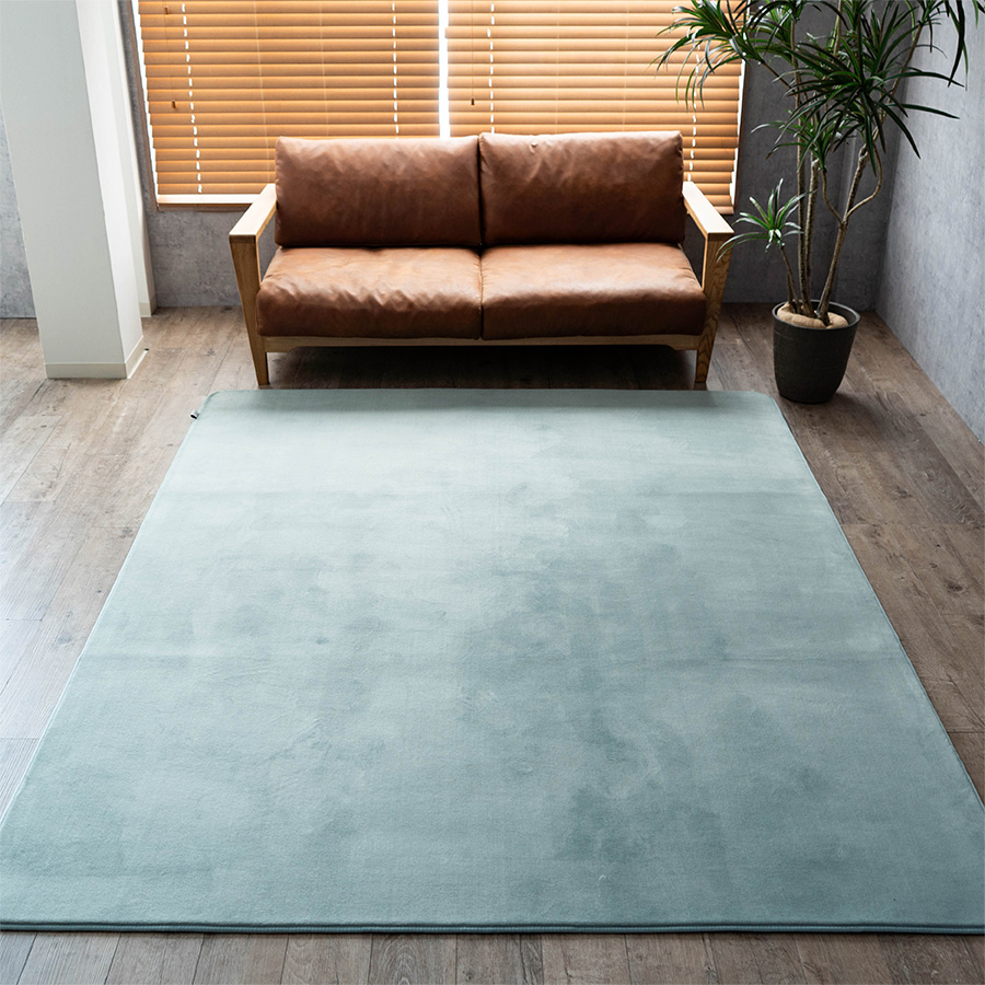 サヤンサヤン ラグ 洗える 95×140 サラふわ ラグマット 北欧 無地