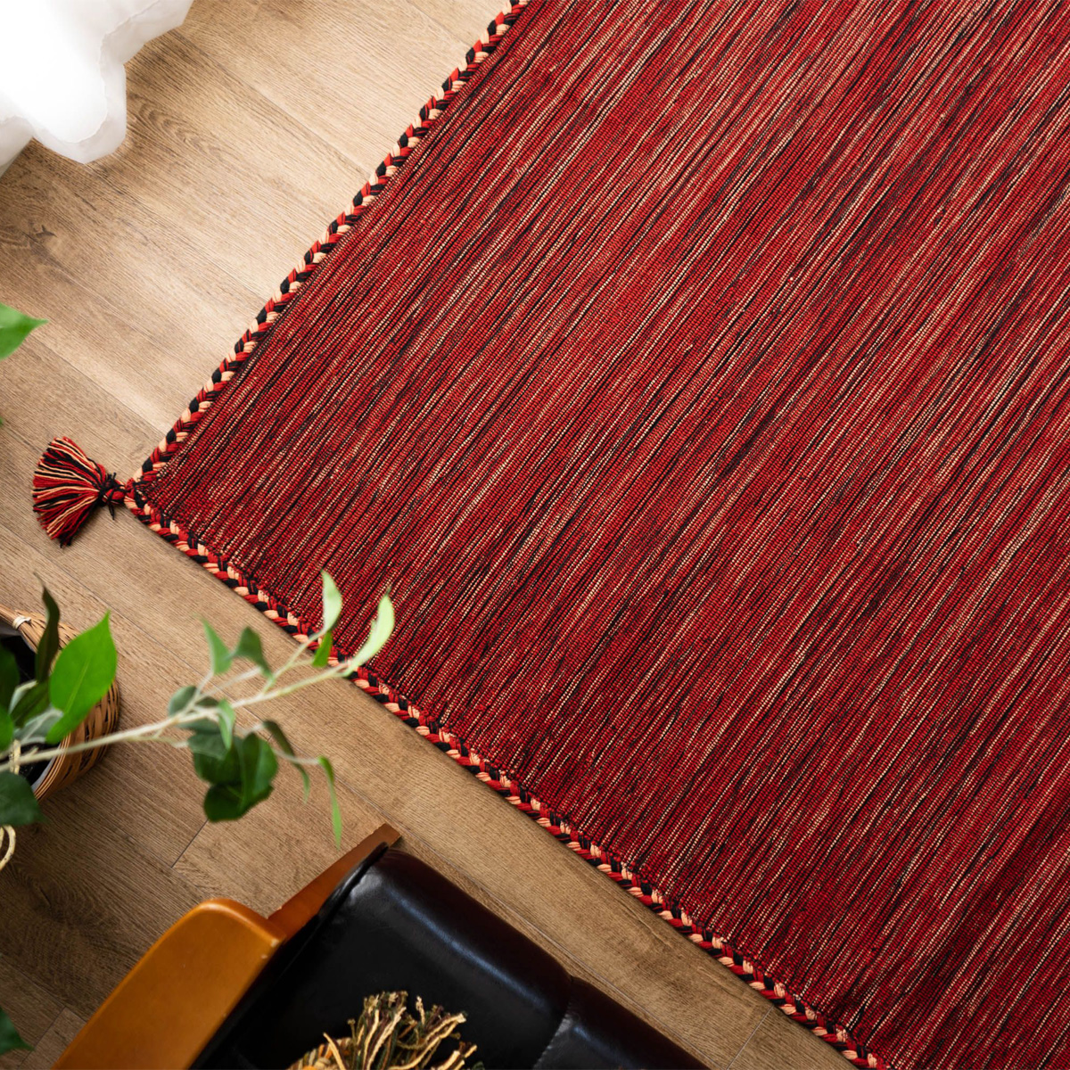 サヤンサヤン キリム ラグ 90x130 ラグマット おしゃれ 綿 手織り