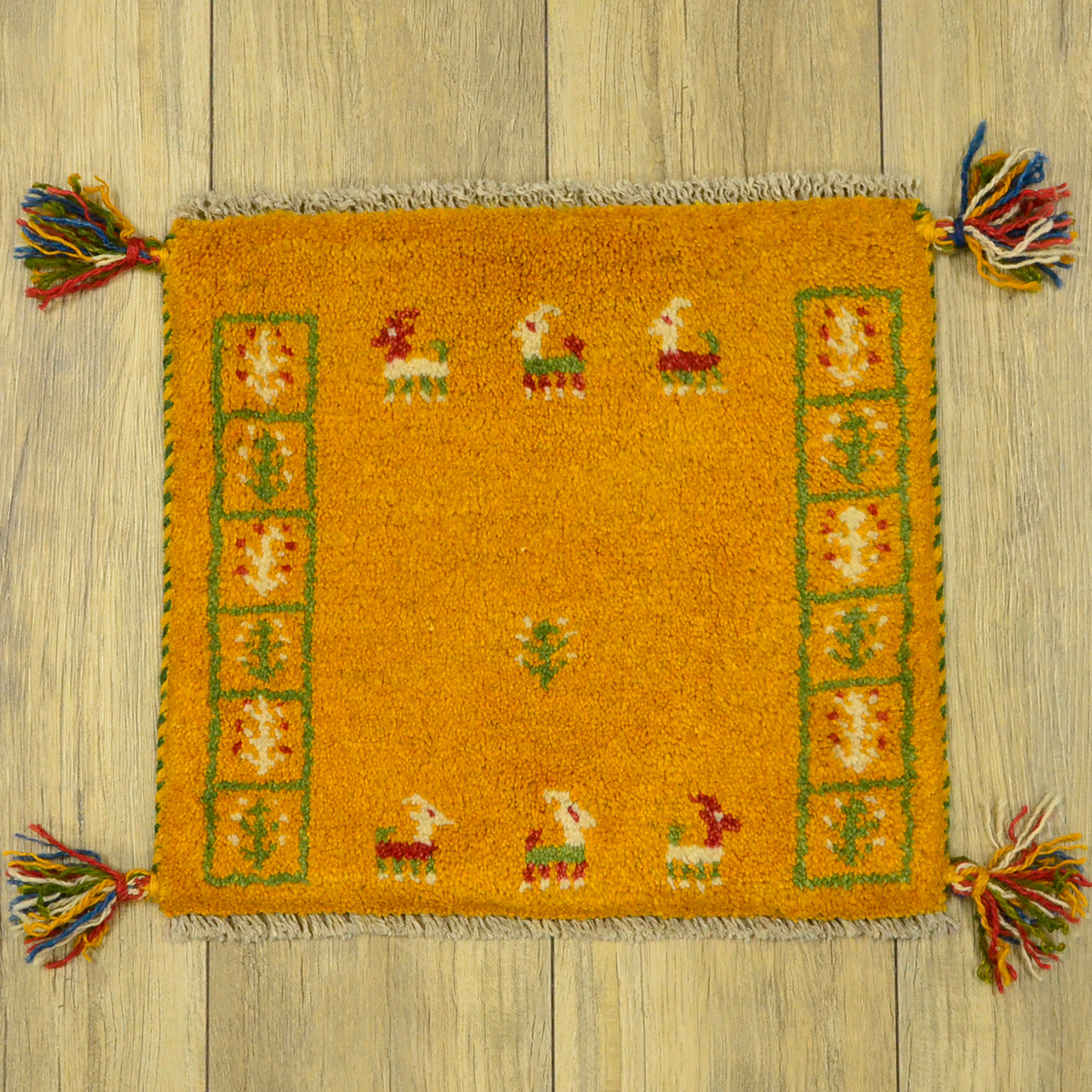 サヤンサヤン ギャッベ ギャベ 座布団 ペルシャ イラン 約 40x40cm