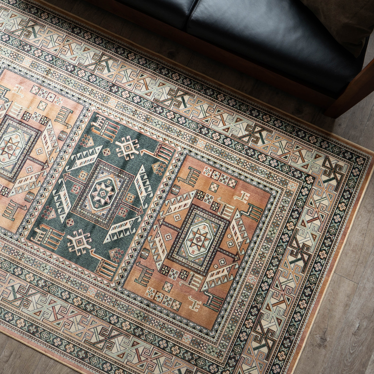 サヤンサヤン 絨毯 キリム 柄 ラグ 3畳 195×250 ベルギー絨毯