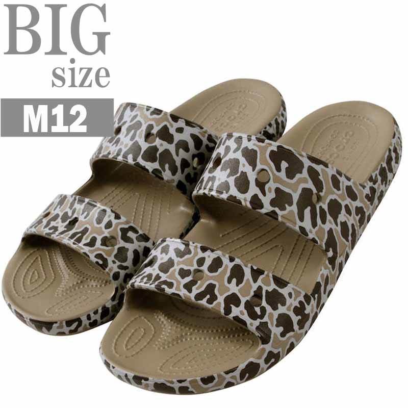 アニマルプリント サンダル 大きいサイズ メンズ クロックス CROCS 豹