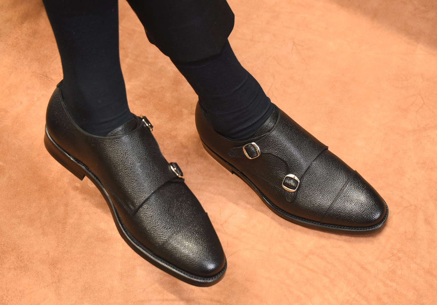 RAYMAR】TaliaII シボ革ダブルモンクストラップ / Vibramソール