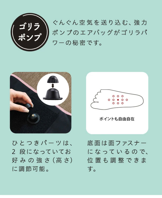 ゴリラのひとつき 電動 足うらケア レッグケア フットケア タイマー 10