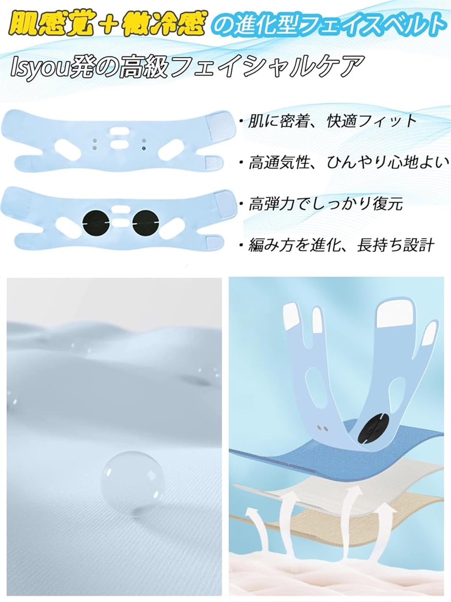 美顔器 EMSフェイスベルト EMS小顔ベルト 充電式・肌感覚設計・2WAY