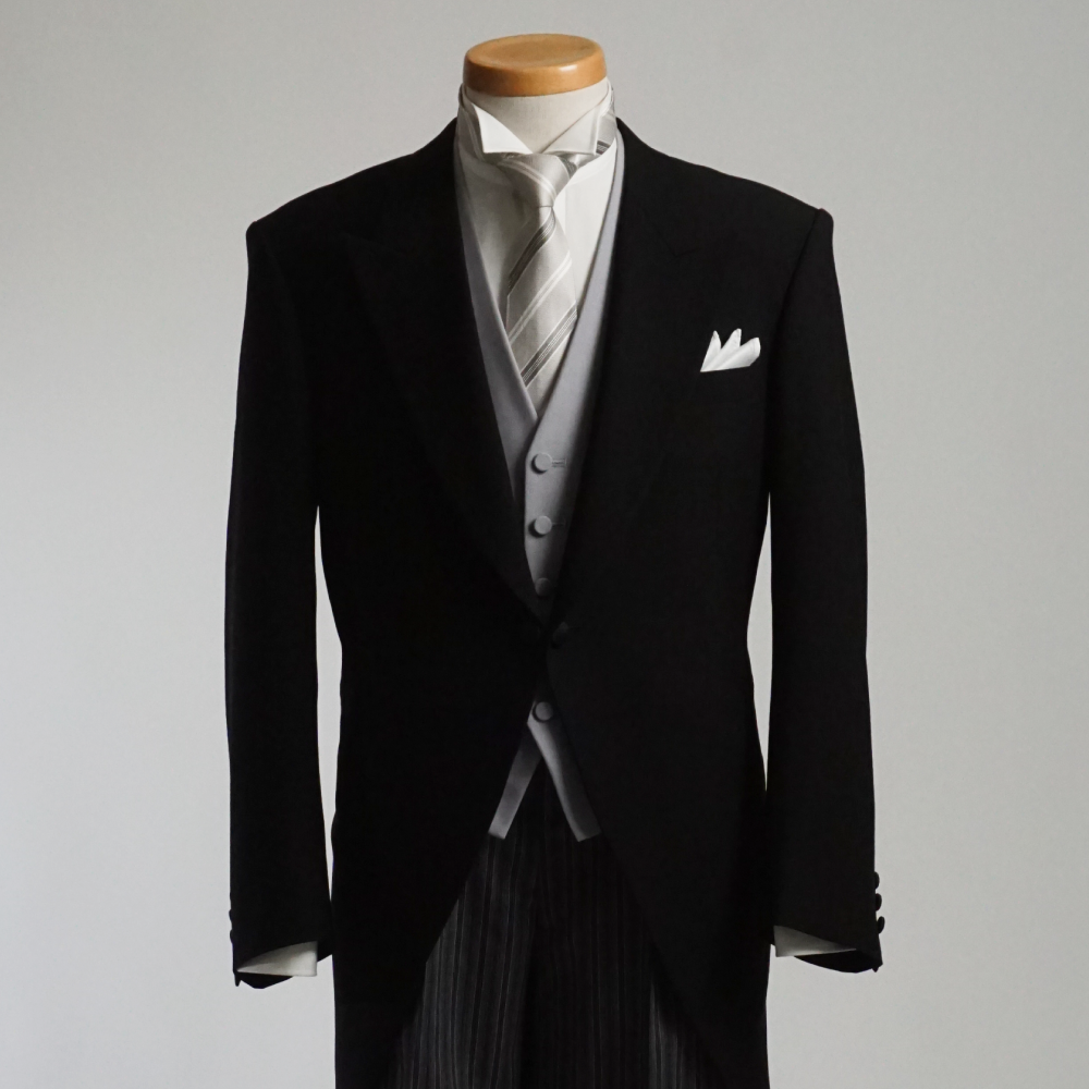 Y体 フォーマルベスト モーニングコート用 日本製 くるみボタン