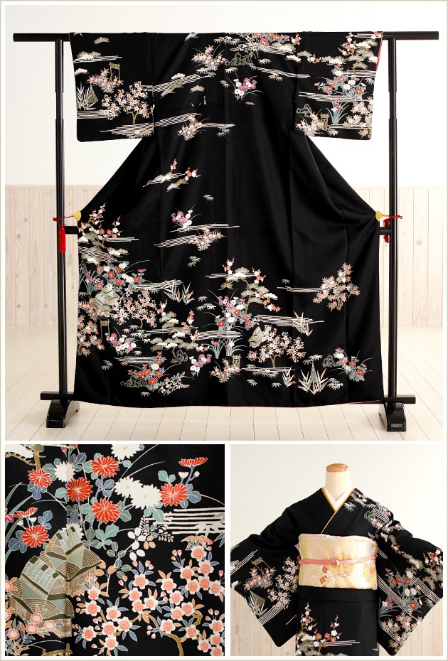 訪問着レンタル 結婚式 卒業式 入学式 七五三 hw1195 着物レンタル