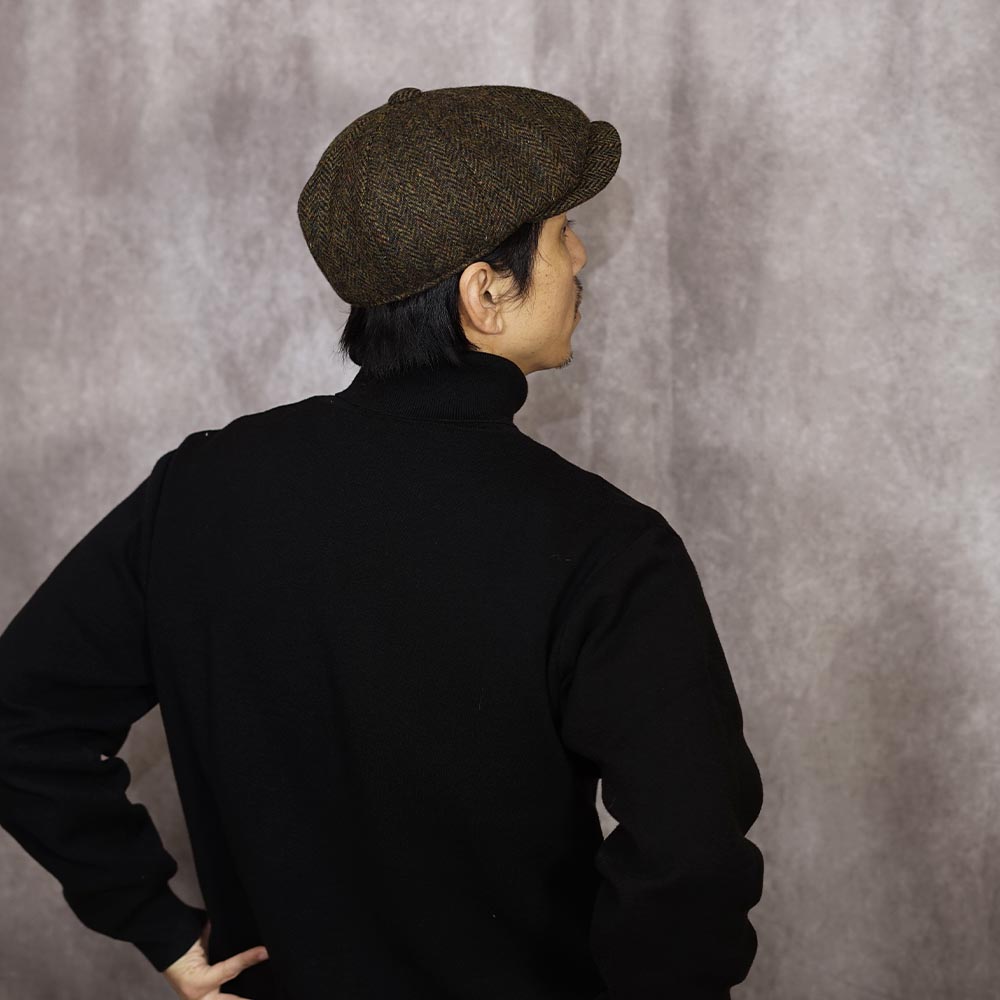 キャスケット ハンチング HarrisTweed ハリスツイード ヘリンボーン