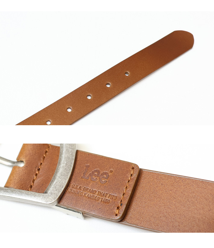 Lee（リー） ナロー レザーベルト 牛革 本革 メンズ カット可 0120598