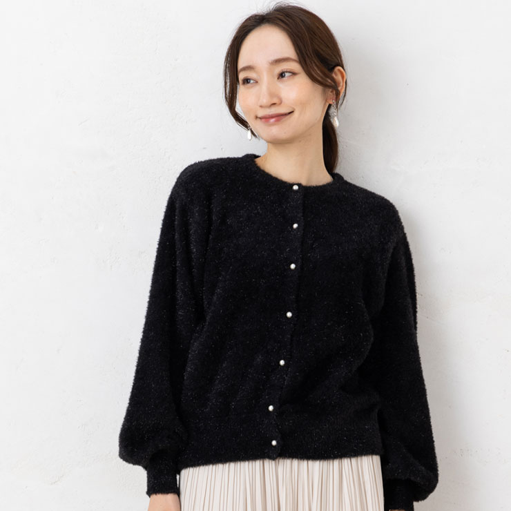 シャイニー カーディガン レディース 秋 冬 トップス 7Gシャイニー