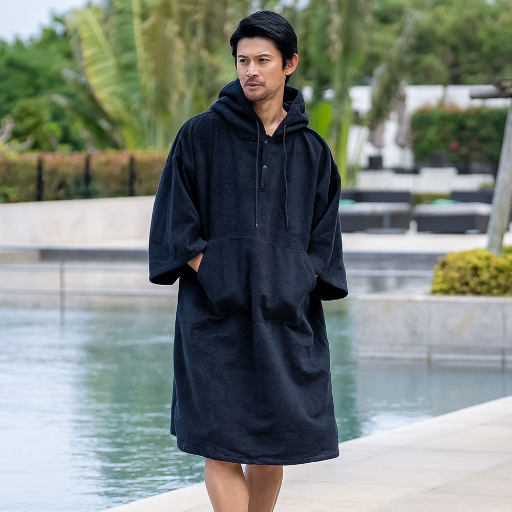 タオルポンチョ お着替えポンチョ サウナポンチョ 吸水 薄手 日焼け