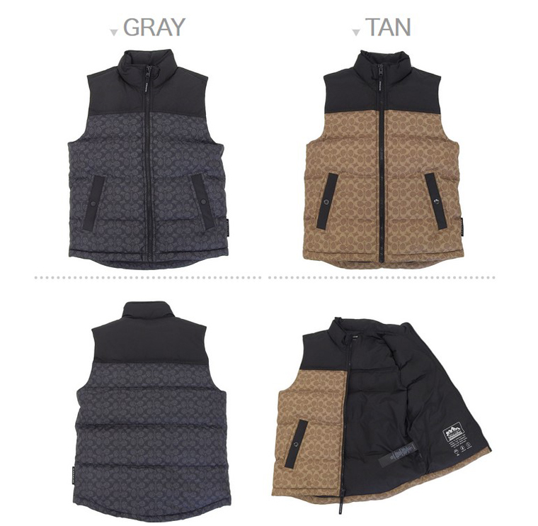 COACH（コーチ） ダウンベスト メンズ アウトレット シグネチャー