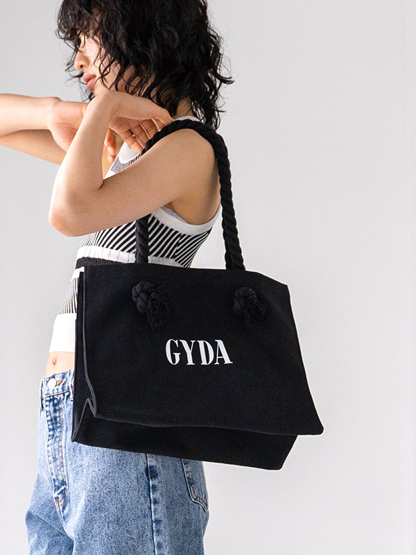 GYDA（ジェイダ） トートバッグ キャンバス ショッパー風 ロープ