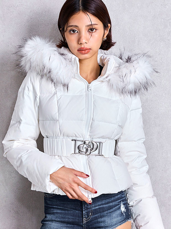 GYDA（ジェイダ） ダウン ジャケット ショート GD ベルト付き ショート