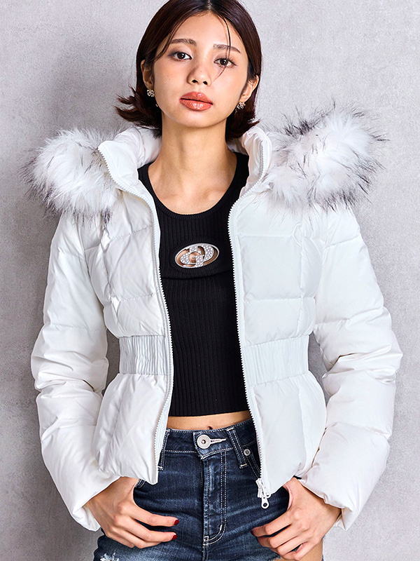 GYDA（ジェイダ） ダウン ジャケット ショート GD ベルト付き ショート