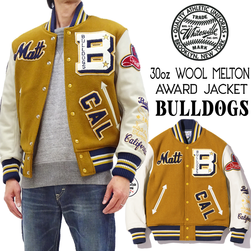 WHITESVILLE ホワイツビル スタジャン 30oz メルトン x ステアハイド