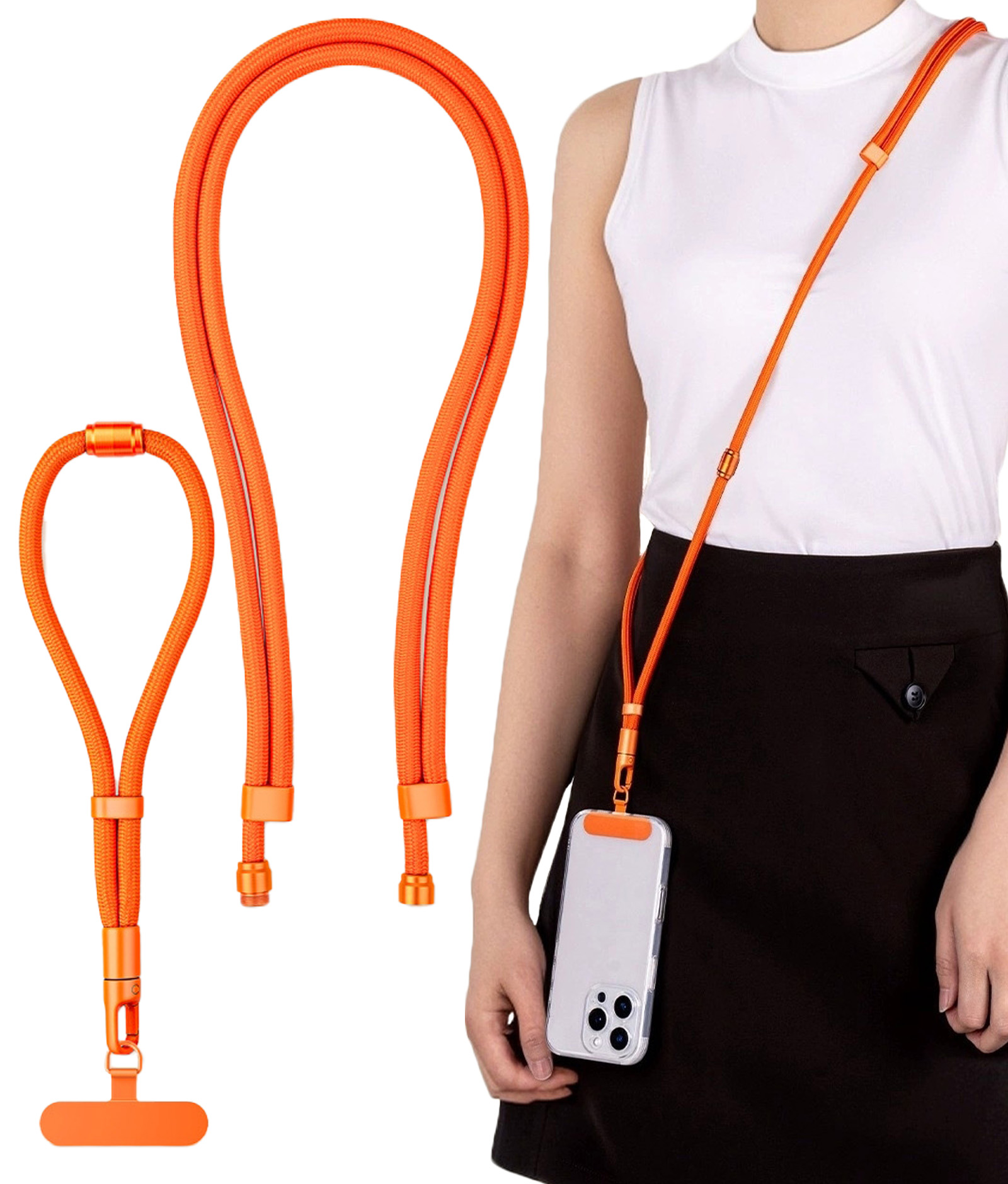 3WAY スマホストラップ 1本3役 手首/首掛け/斜め掛け ショルダー