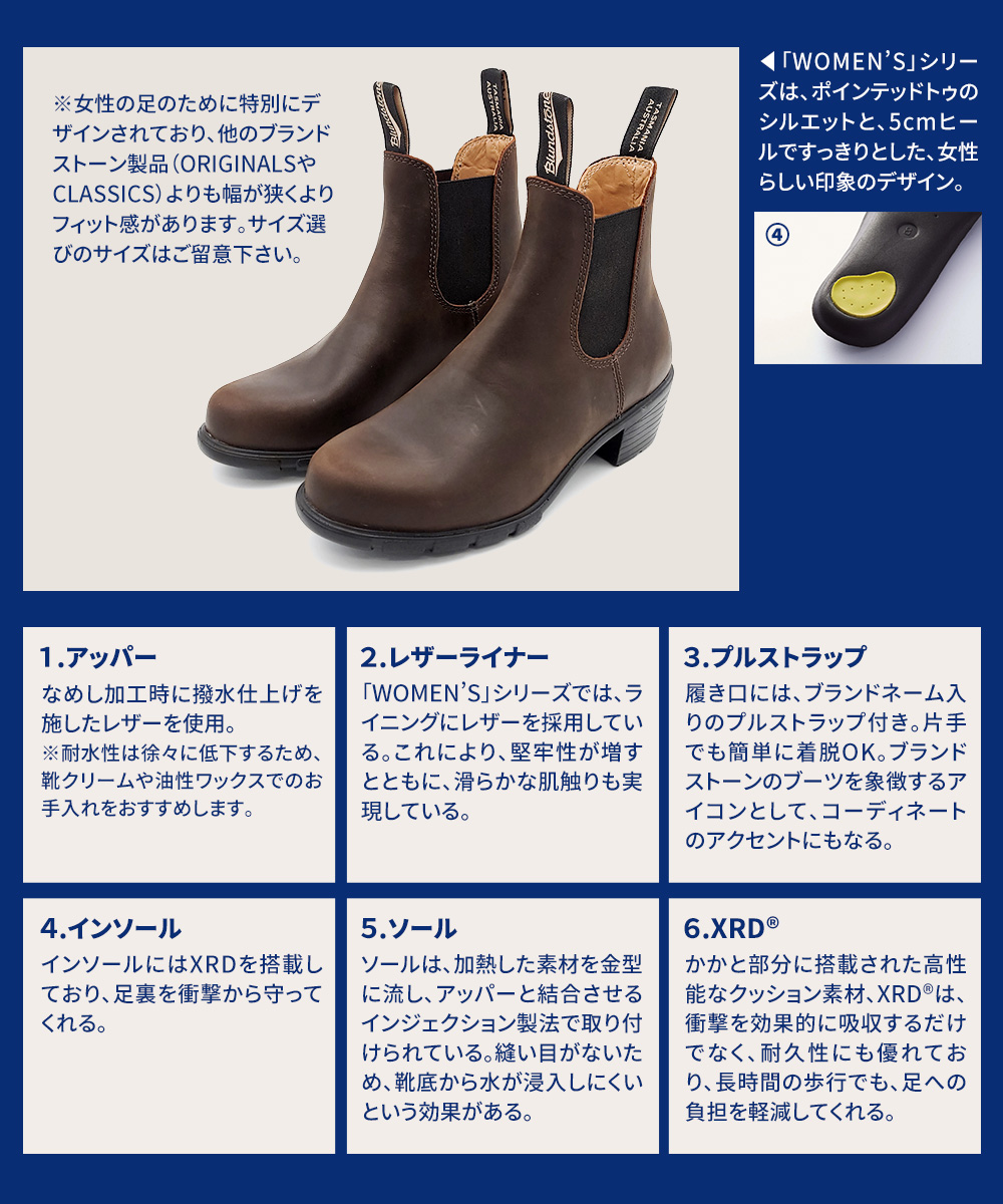 BLUNDSTONE（ブランドストーン） サイドゴアブーツ レディース