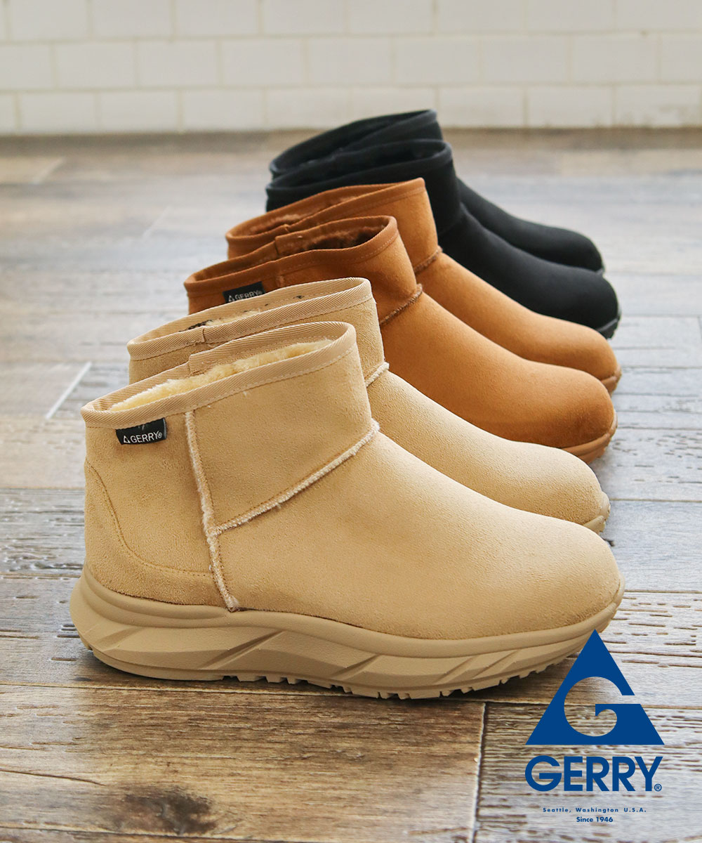 GERRY（ジェリー） ムートン ブーツ メンズ ショート 厚底 撥水 軽量