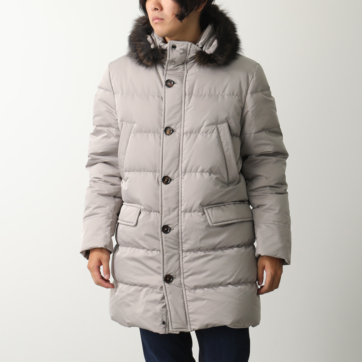 MOORER（ムーレー） ダウンコート BARBIERI WK メンズ ラクーンファー