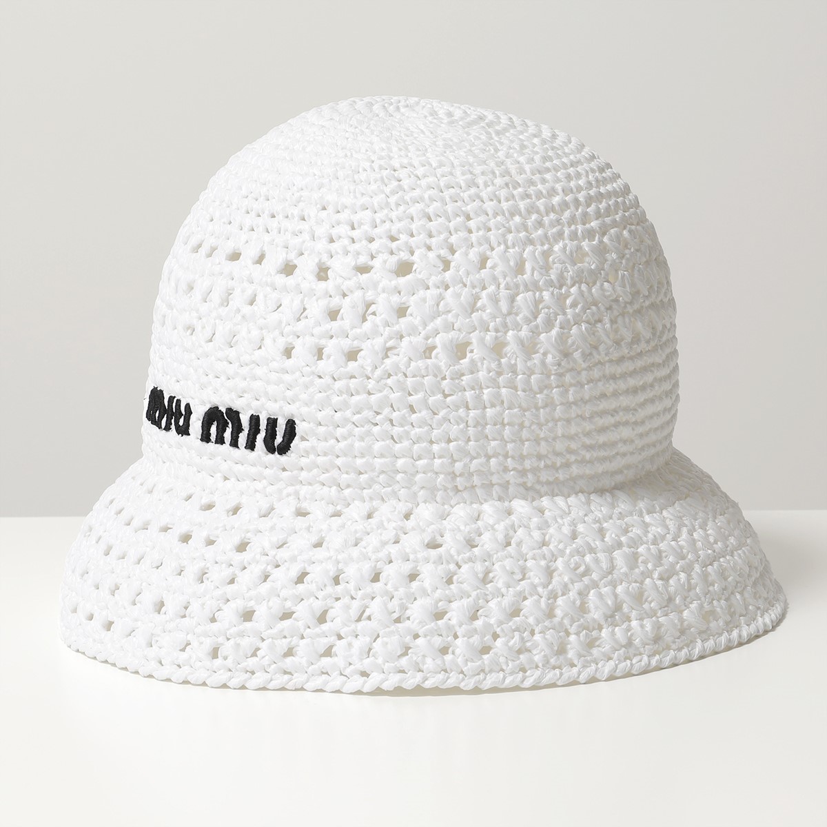 miu miu（ミュウミュウ） バケットハット 5HC287 2DO1 レディース ロゴ