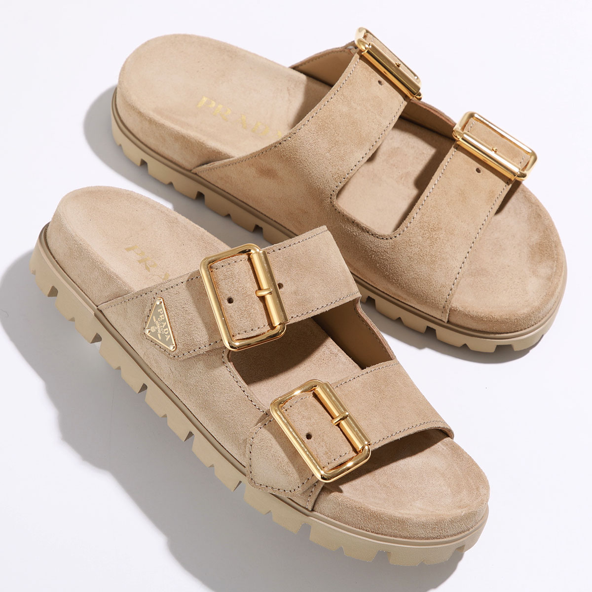 ヴィンテージ PRADA プラダ ミュール 37 24cm位 ハトメ ゴールド