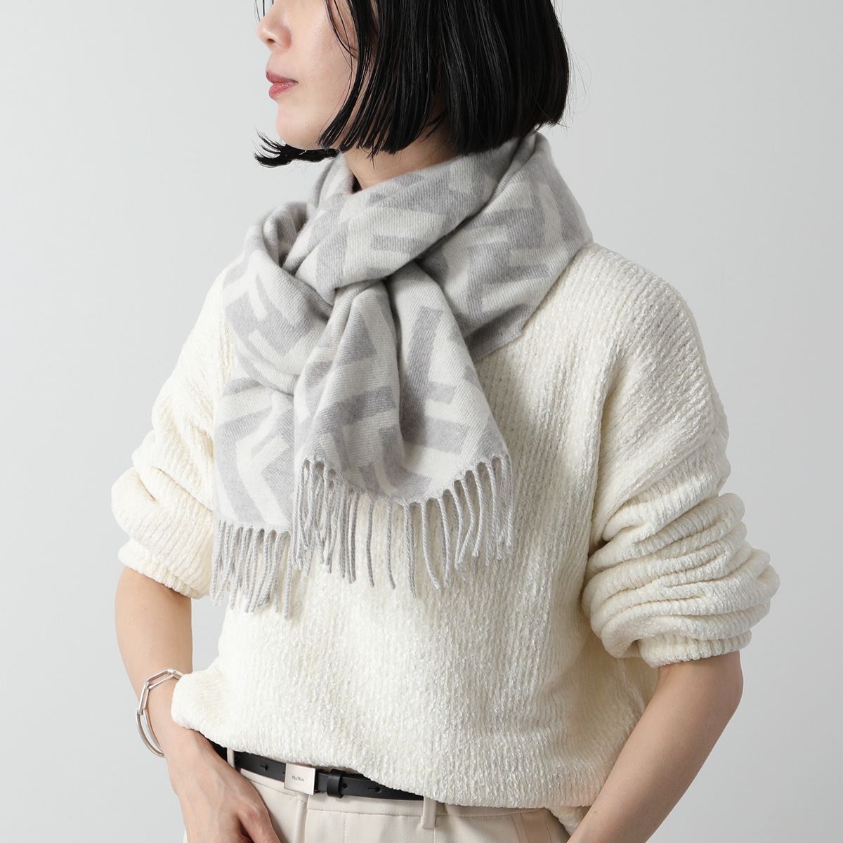 FENDI（フェンディ） FFマフラー FXT260 A8RS レディース カシミヤ