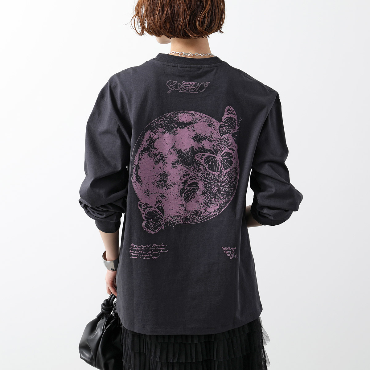 GANNI（ガニー） 長袖 Tシャツ Future Heavy Jersey Long Sleeve T