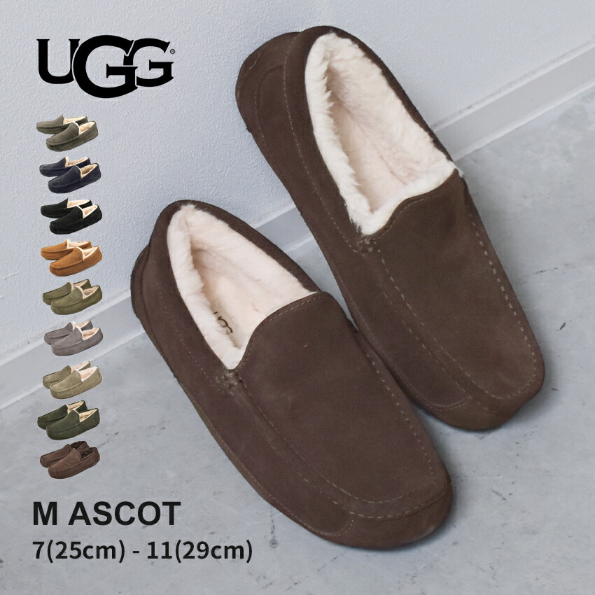 UGG（アグ） モカシン メンズ M アスコット UGG 1101110 ブラック 黒