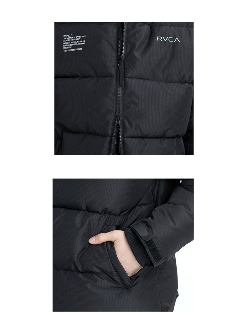 RVCA（ルーカ） ダウンジャケット メンズ BACK PRINT PUFFER JKT RVCA