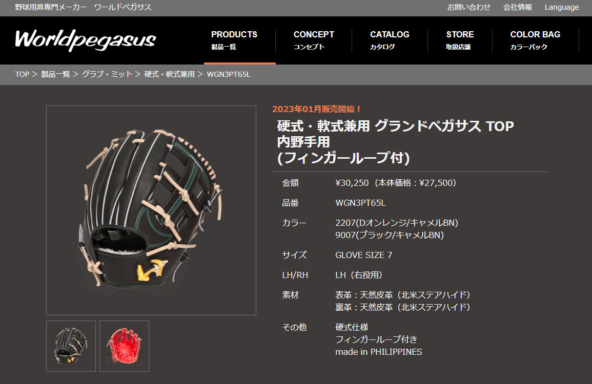 ワールドペガサス（WORLD PEGASUS） 送料無料 グローブ ユニセックス