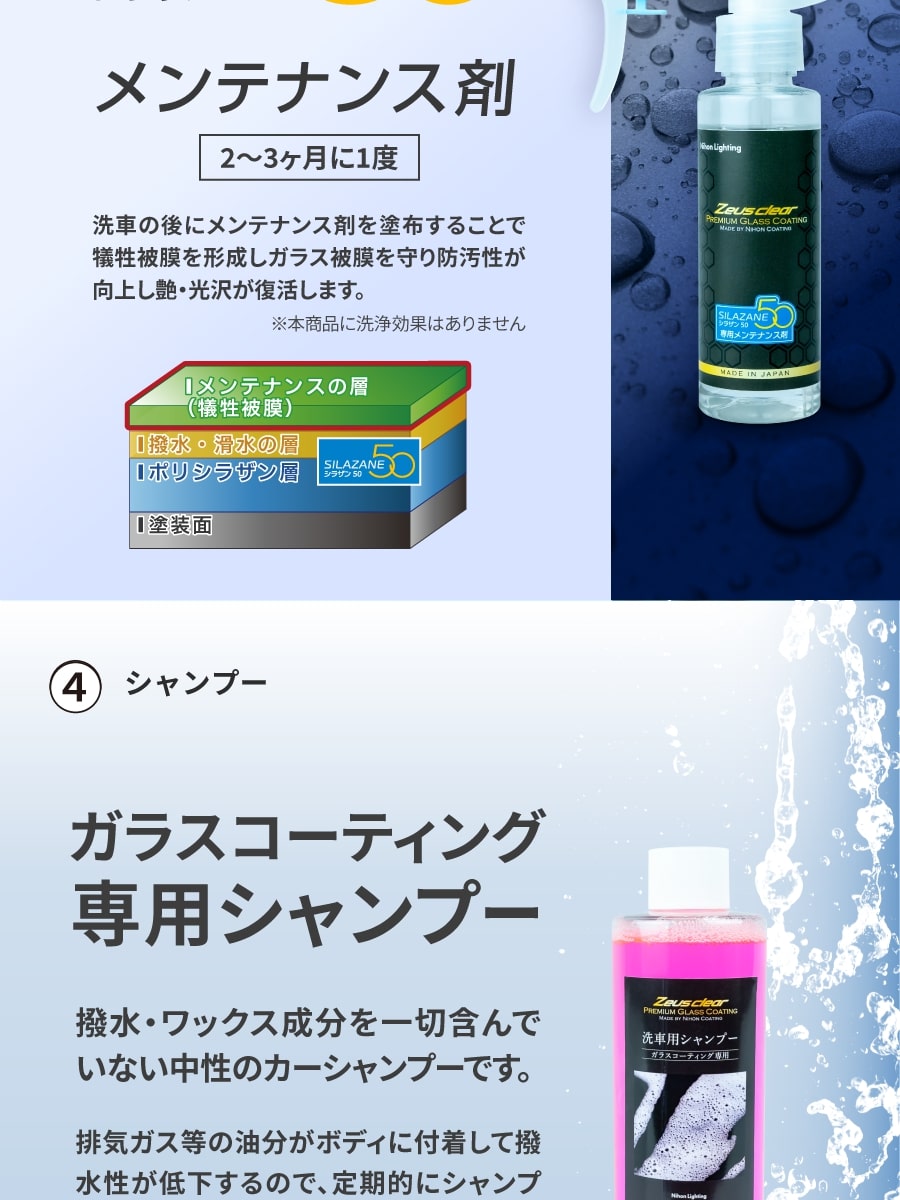 Zeus clear 10%OFFでお得 【メンテナンス剤セット】ゼウスクリア