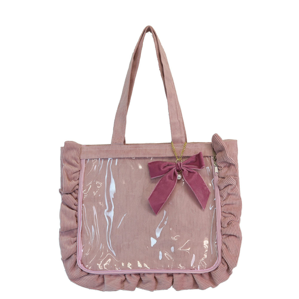 痛バッグ 痛バ ザッカマート zakkamart フリル コーデュロイ A4サイズ