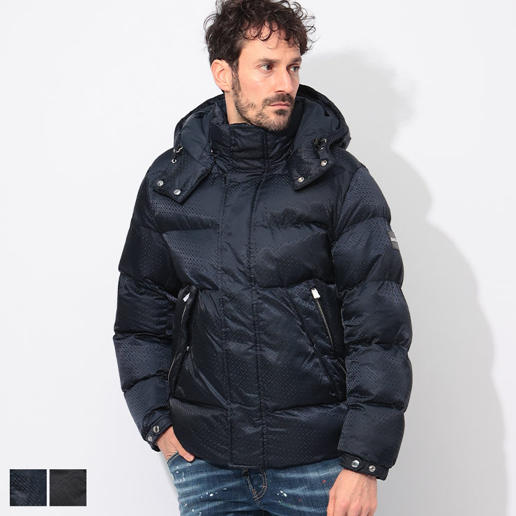 HUGO BOSS（ヒューゴ・ボス） フード着脱 撥水 モノグラム柄 ダブル