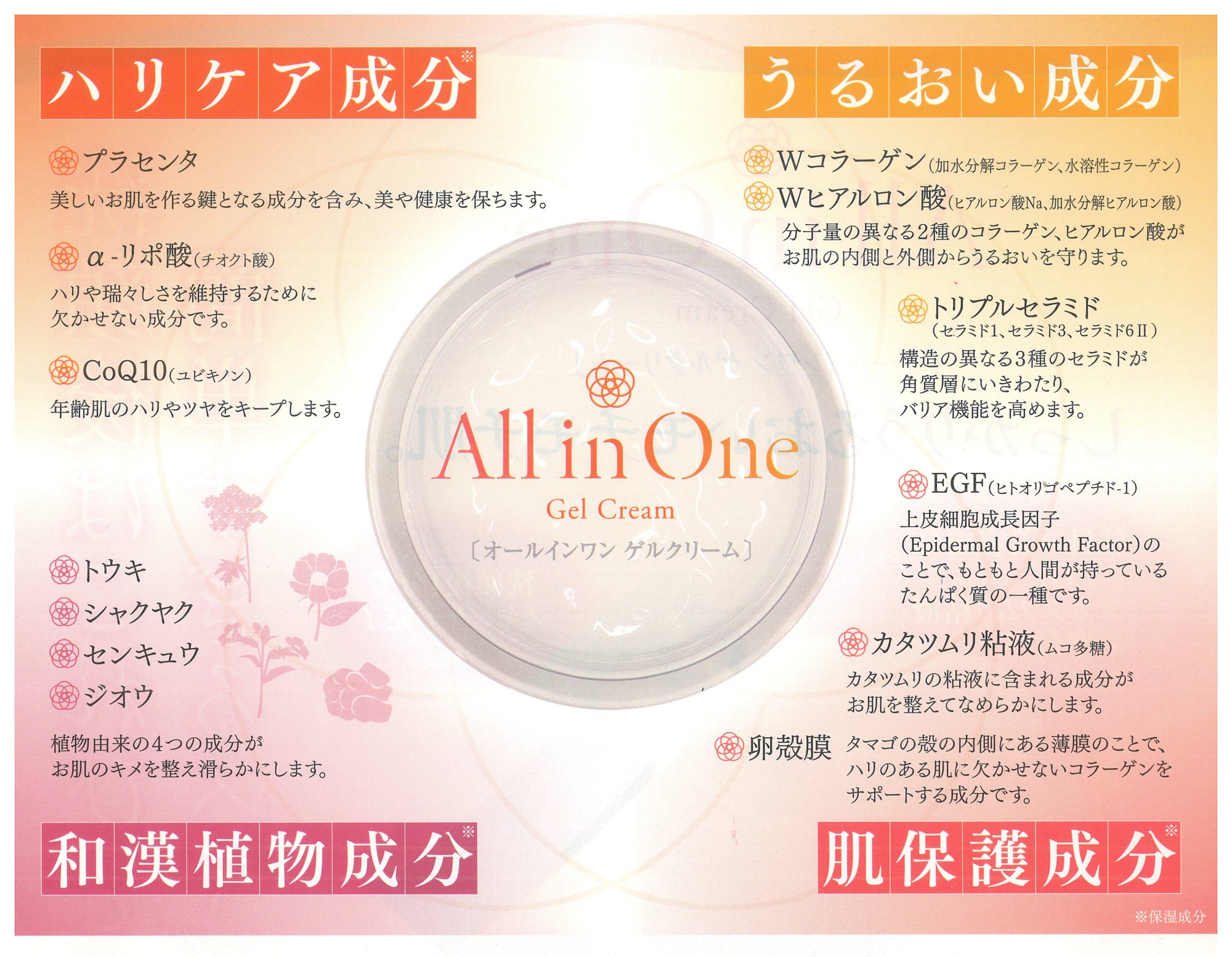 オールインワンゲルクリームSP 50g 化粧品 All in One Gel Cream 化粧