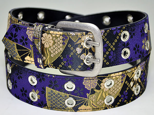 和柄ベルト(金襴) メンズレディース おしゃれカジュアル ジーンズ用