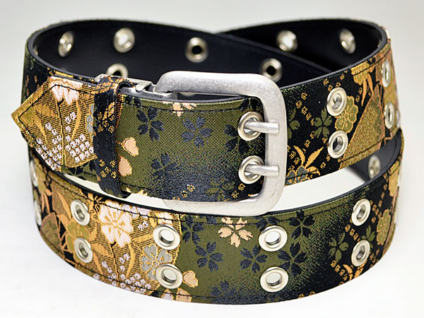 和柄ベルト(金襴) メンズレディース おしゃれカジュアル ジーンズ用