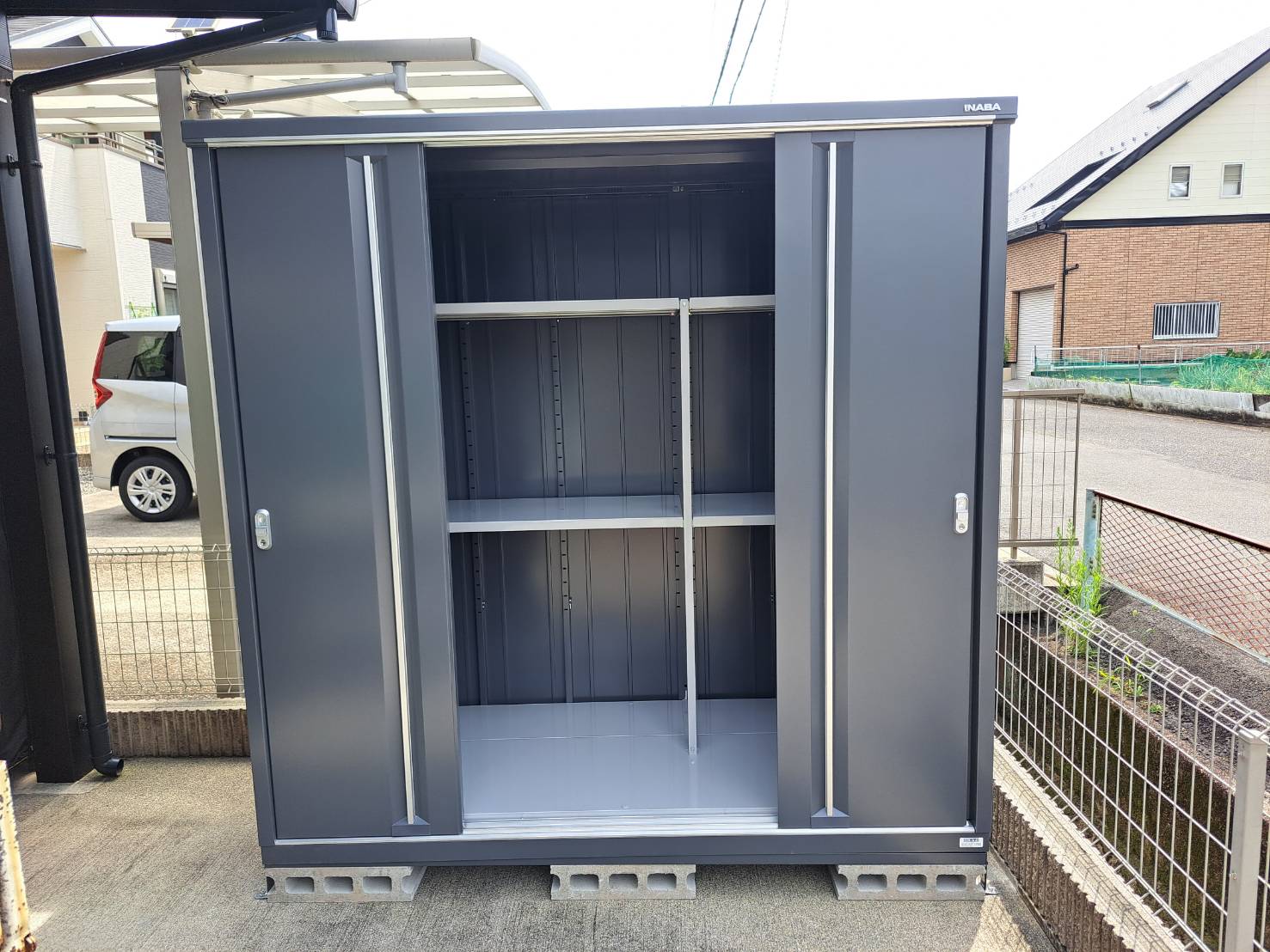 シンプリー イナバ物置 シンプリー 収納庫 MJX-219EF 全面棚タイプ