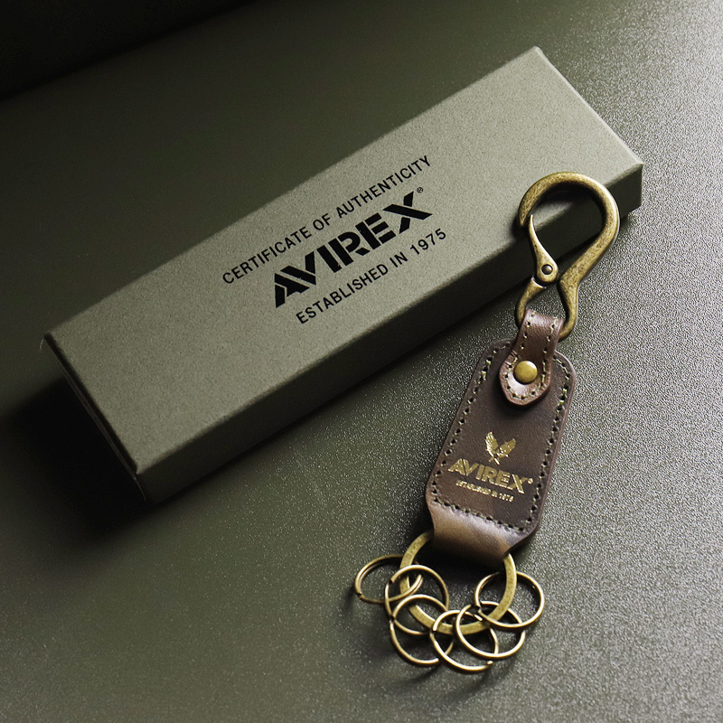 AVIREX（アヴィレックス） BEUDE ベード キーホルダー 6連 キーリング