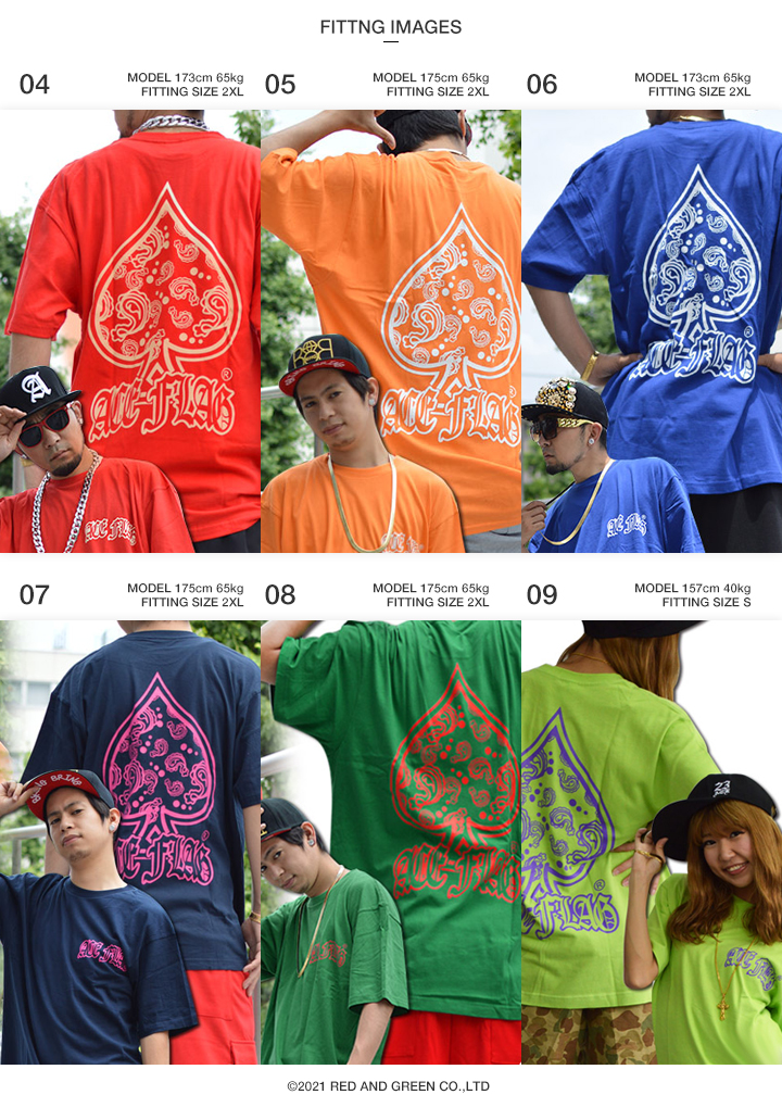 ACEFLAG（エースフラッグ） ACE FLAG Tシャツ 半袖 大きいサイズ