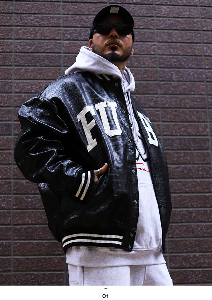 FUBU（フブ） アウター 長袖 スタジャン ブルゾン 大きいサイズ