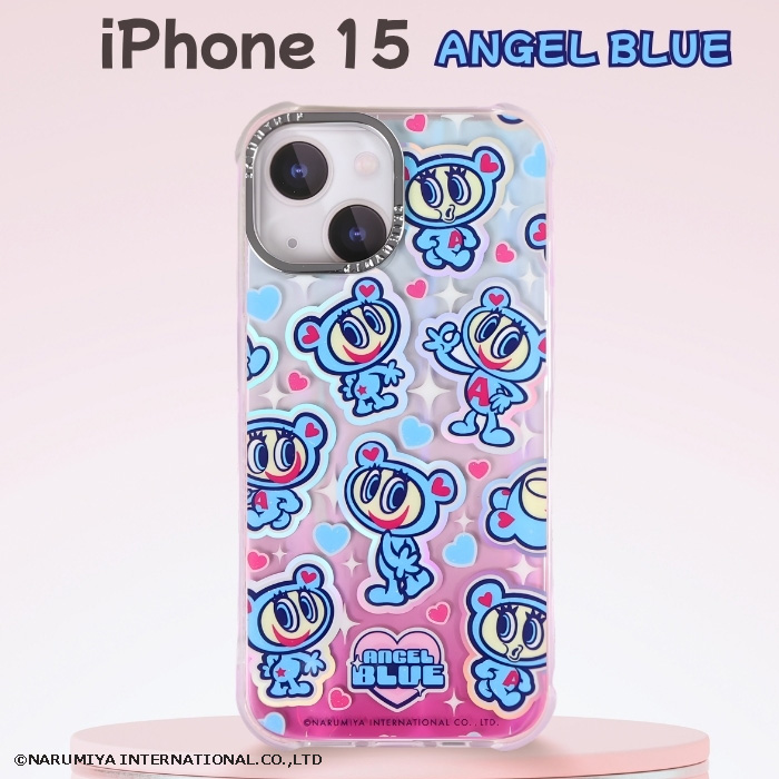 iPhone 15 ケース エンジェルブルー キャラクター iPhone15 アイフォン