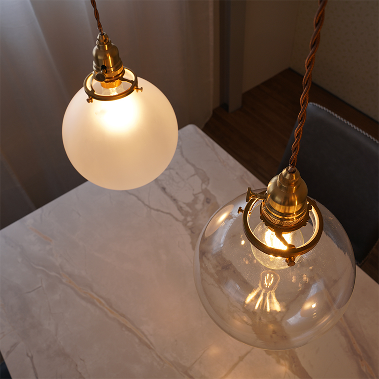 ペンダントライト スイッチ付き 1灯 E26 ガラスシェード クリア