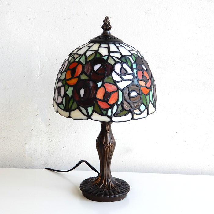 ステンドランプ サークルローズ ステンドグラス ランプ おしゃれ