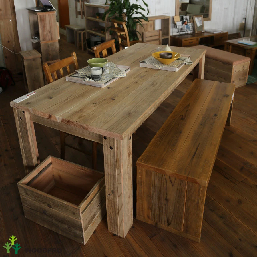 OLD ASHIBA(足場板古材)Aタイプ テーブル 幅1800×奥行800×高さ710mm