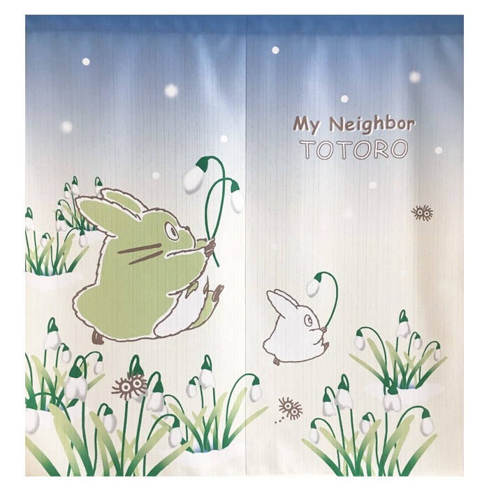のれん となりのトトロ 四季と植物シリーズ 85×90cm ショートサイズ