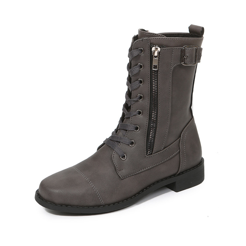 ショートブーツ レディース ブーツ 編み上げブーツ 編み上げ ミドル